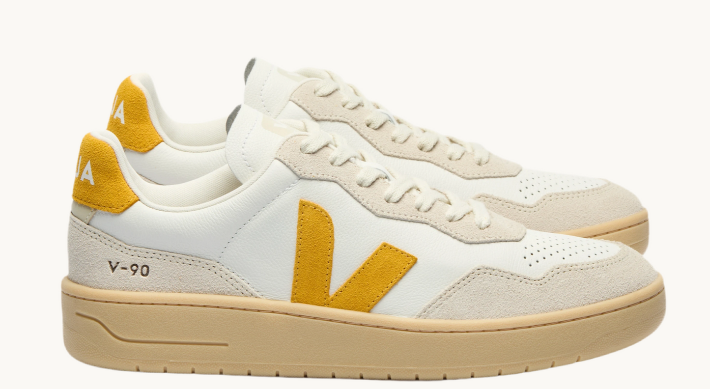 VEJA V-90 LEATHER WHITE/TOSCANE
