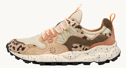 FLOWER MOUNTAIN YAMANO 3 SUEDE/NYLON LÉOPARD