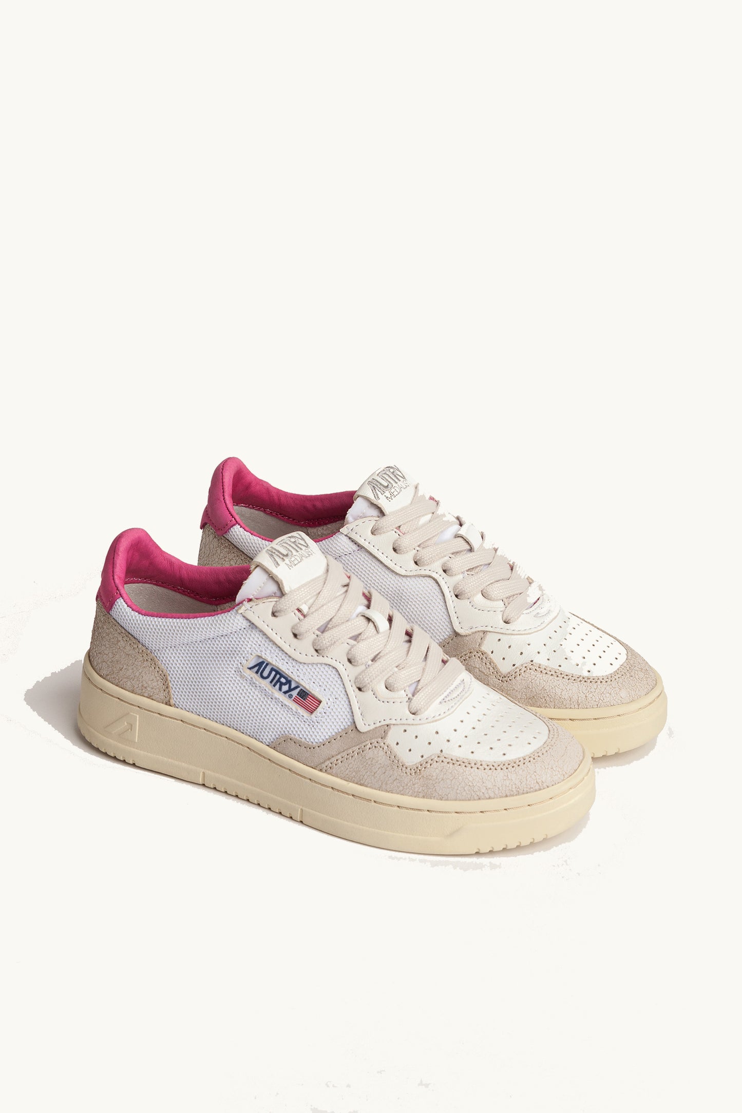 MEDALIST LOW SUEDE/LEATHER WHITE/MAUVE LS64