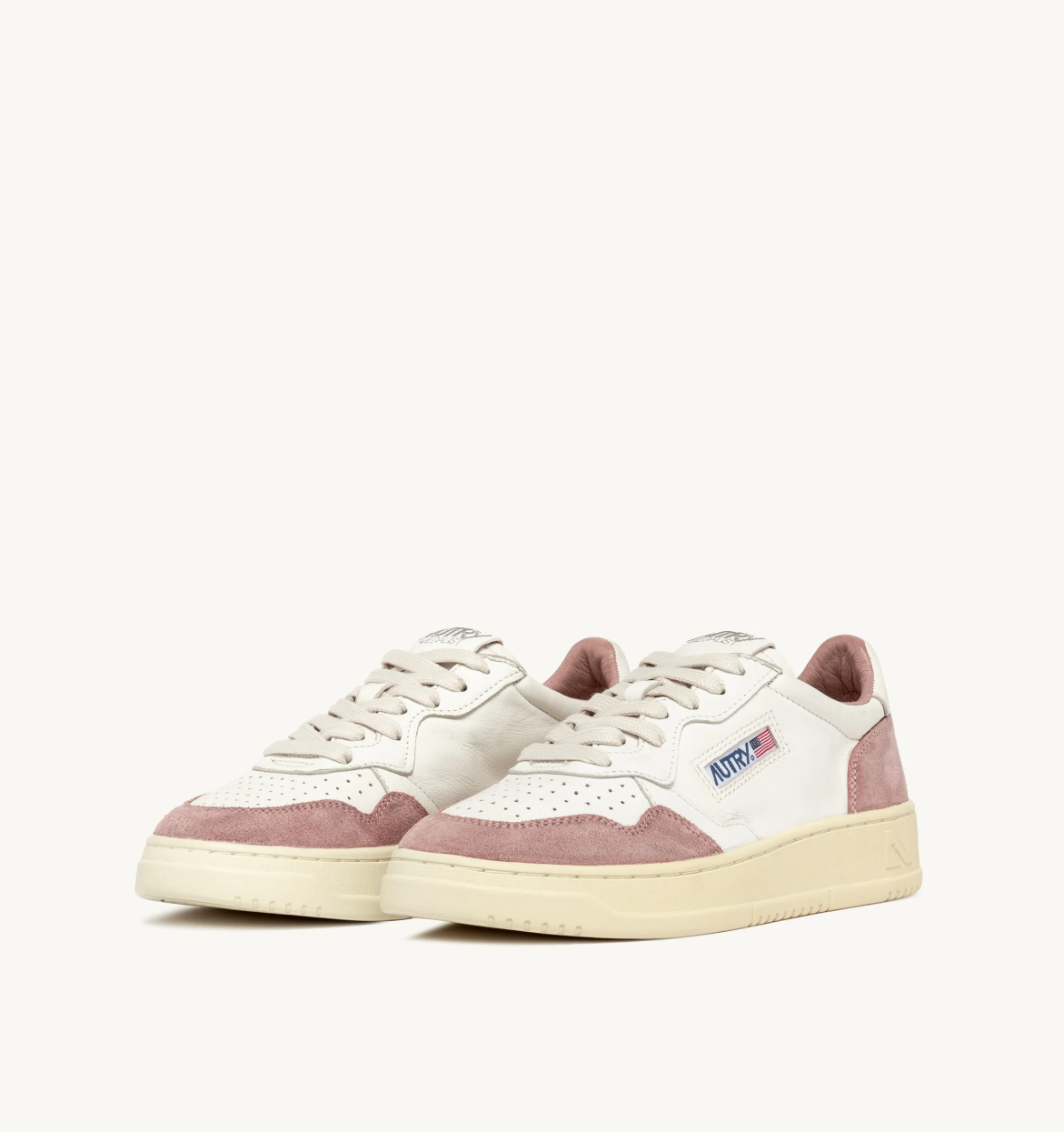 MEDALIST LOW GS28 GOAT/SUEDE WHITE/NUDE