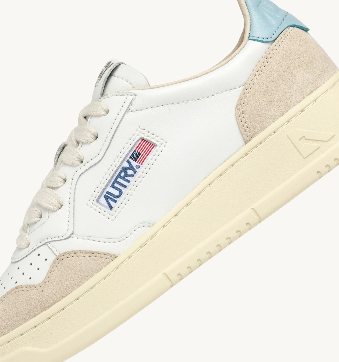 MEDALIST LOW LS69 LEATHER/SUEDE WHITE/ST BLUE