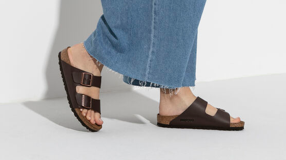 BIRKENSTOCK ARIZONA BIRKO FLOR DARK BROWN 51703