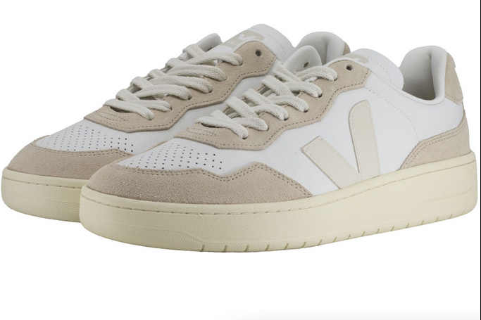 VEJA V-90 LEATHER WHITE/PIERRE