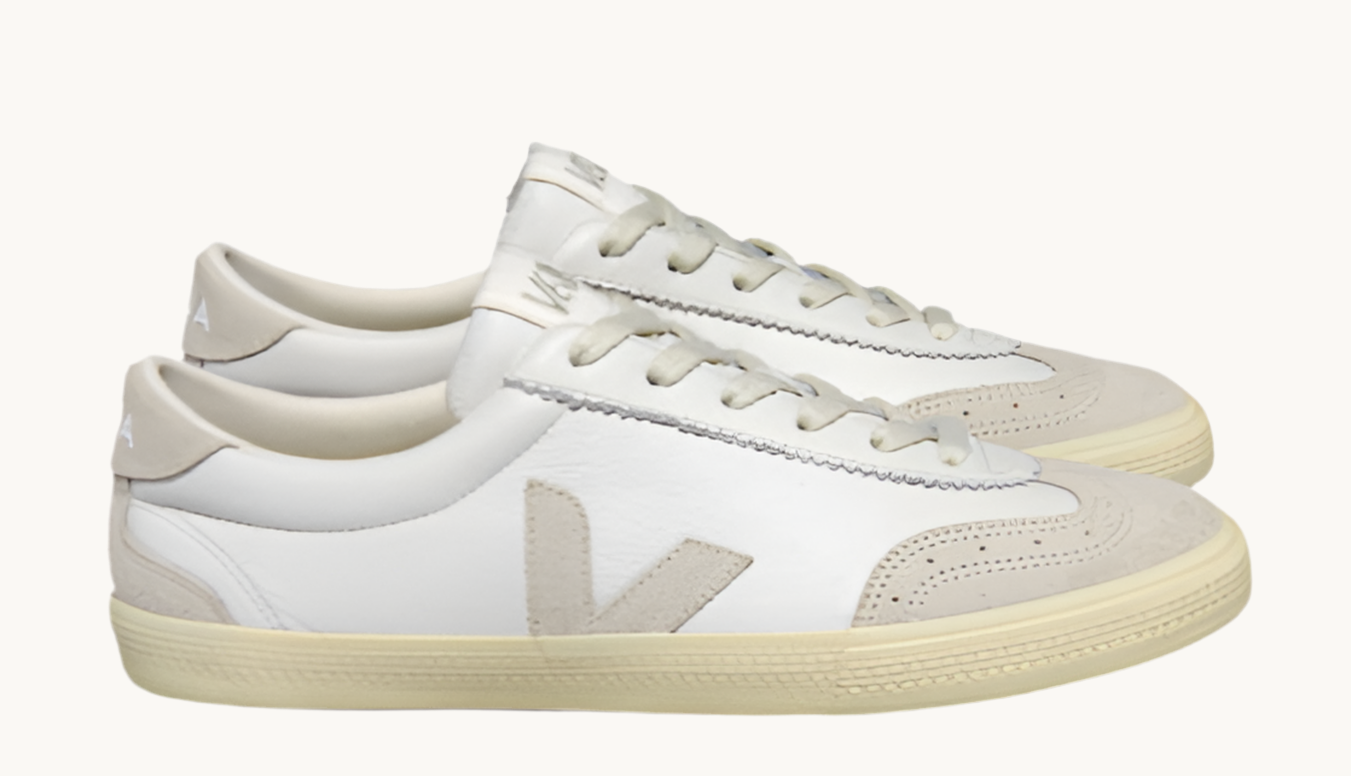 VEJA VOLLEY CUIR WHITE/NATURAL