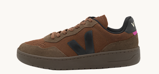 VEJA V-90 SUEDE WALNUT/BLACK