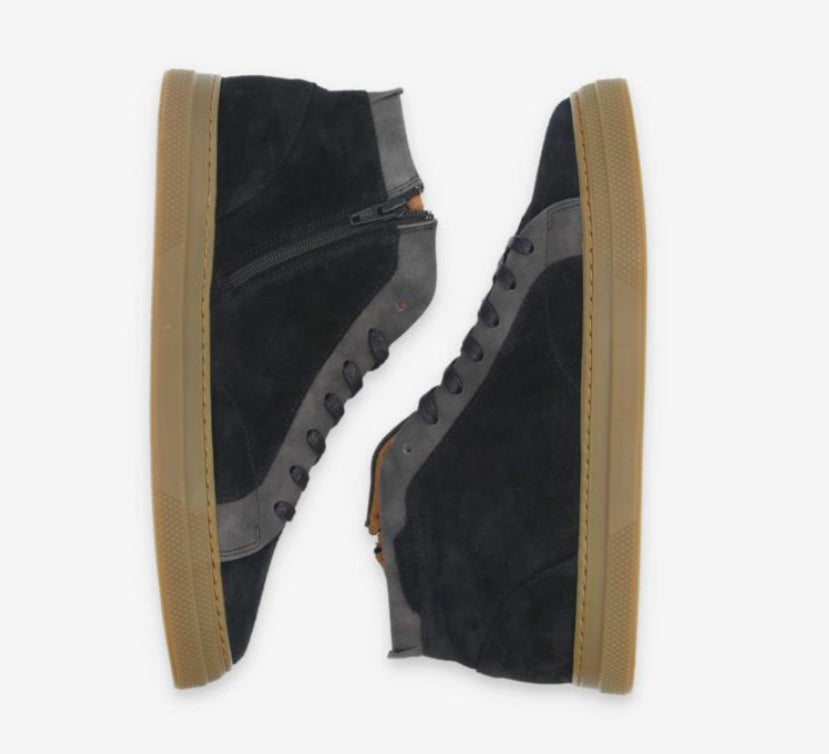 SPARK MID ZIP SUEDE/BRONX BLACK/BLACK