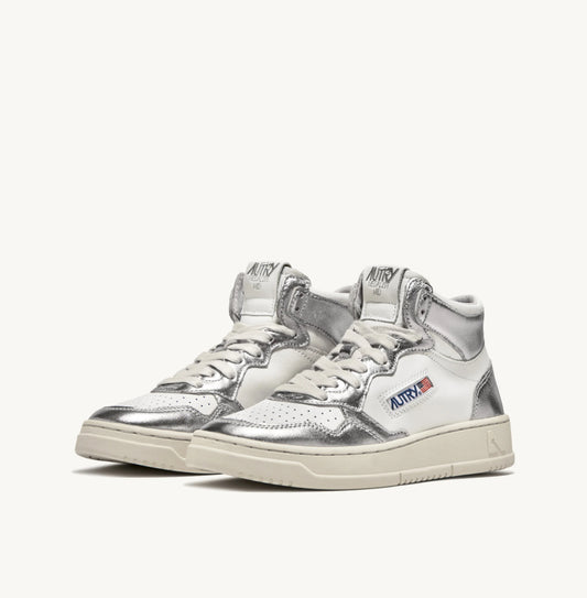 AUTRY MID WB18 WHITE/SILVER