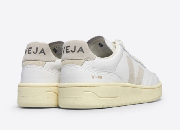 VEJA V-90 ALL LEATHER WHITE/NATURAL