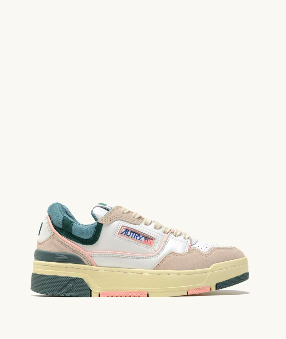 AUTRY CLC LOW WHITE/GREEN/PINK MM07