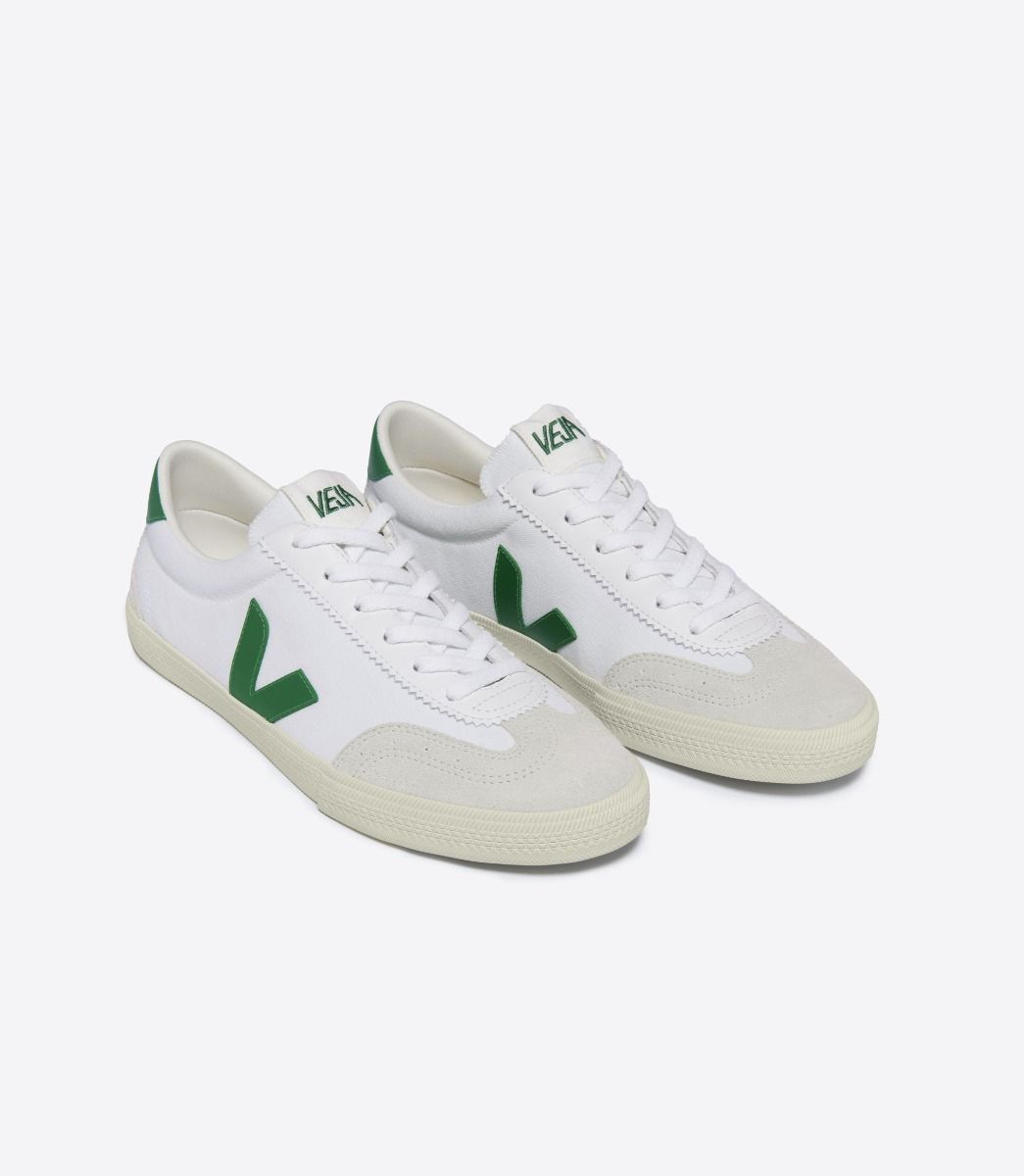 VEJA VOLLEY CANVAS WHITE_EMERAUDE