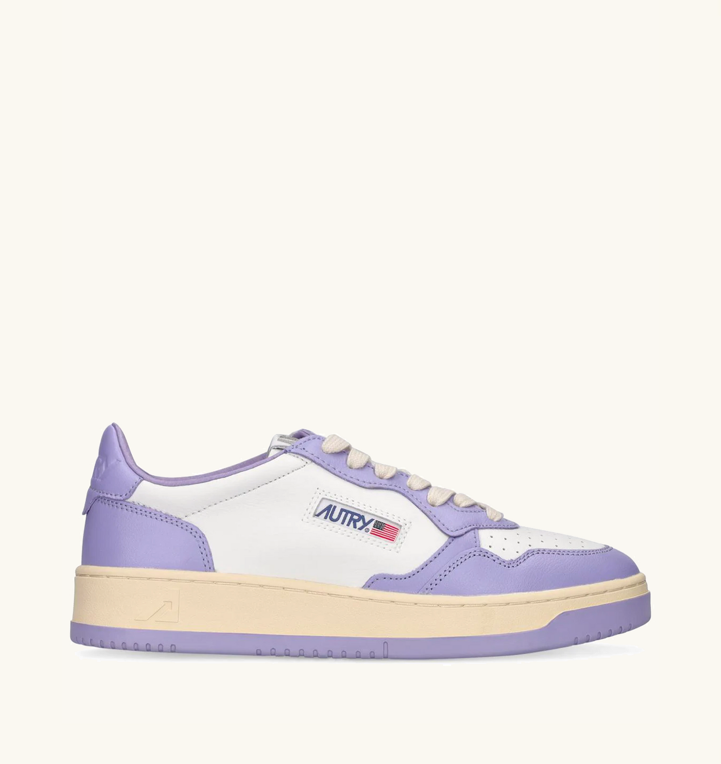 MEDALIST LOW LEATHER WHITE/LAVENDER WB19