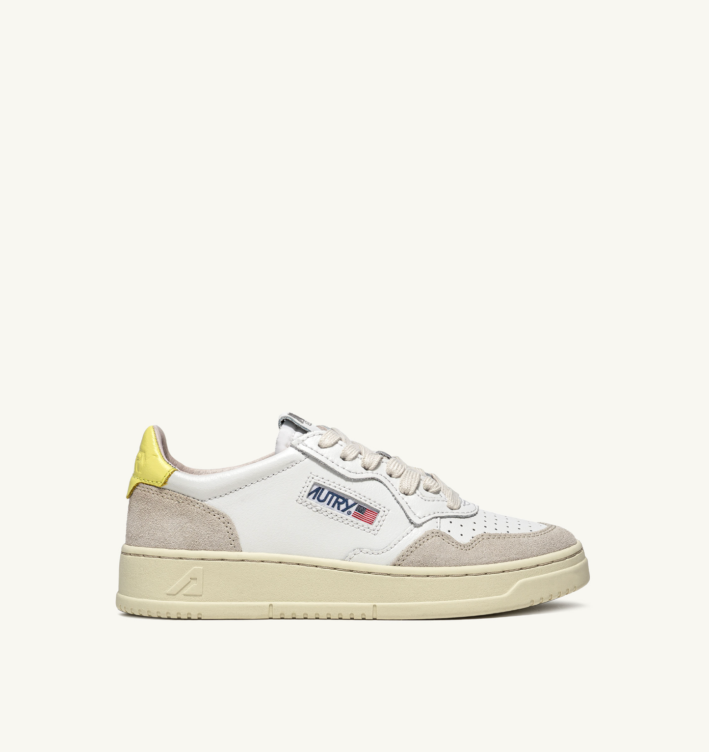 MEDALIST LOW SUEDE/LEATHER WHITE/YELLOW