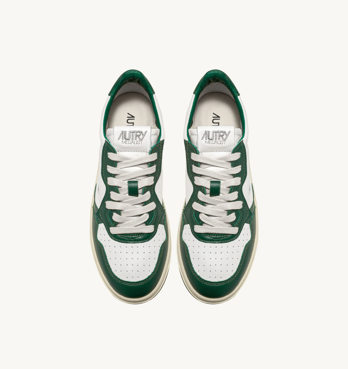 MEDALIST LOW LEATHER WHITE/GREEN WB03